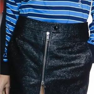 Givenchy NWT Shiny Black Leather Wild Lining Mini Skirt 8 Runway